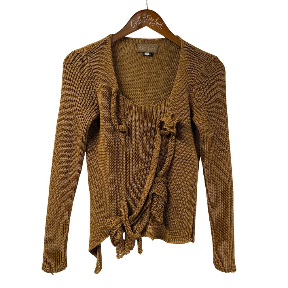 Zuza Bart Knit Top 100% Linen Small Sweater Lagenlook